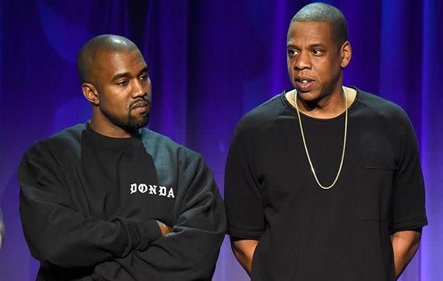 Will the fighting with former BFF Jay cause Kanye more stress? Source: Getty