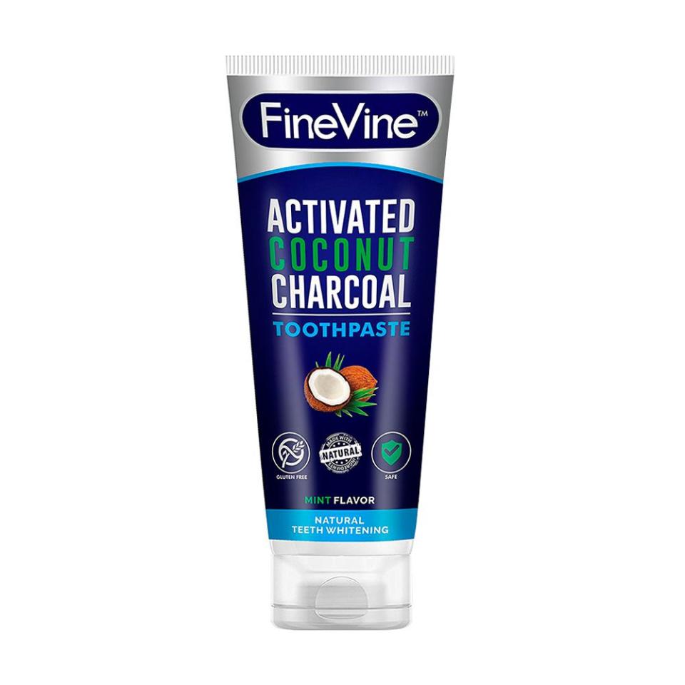 7) FineVine Charcoal Teeth Whitening Toothpaste