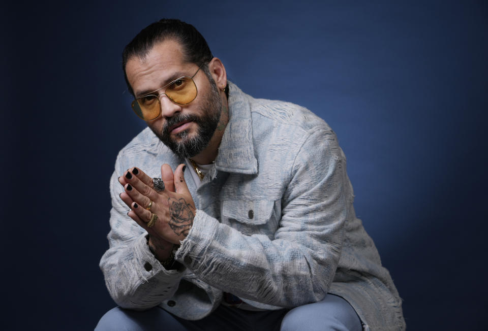 Director Angel Manuel Soto poses for a portrait to promote the film "Blue Beetle," Friday, Aug. 4, 2023, at the London Hotel in West Hollywood, Calif. (AP Photo/Chris Pizzello)