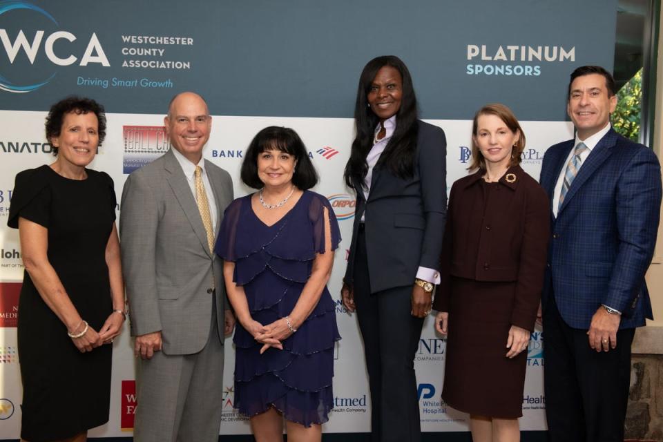 Michael J. Dowling, president and CEO of Northwell Health, speaks during the Westchester County Association's "Toasting a Healthy Westchester" dinner on Sept. 20, 2023 at Tappan Hill in Tarrytown.