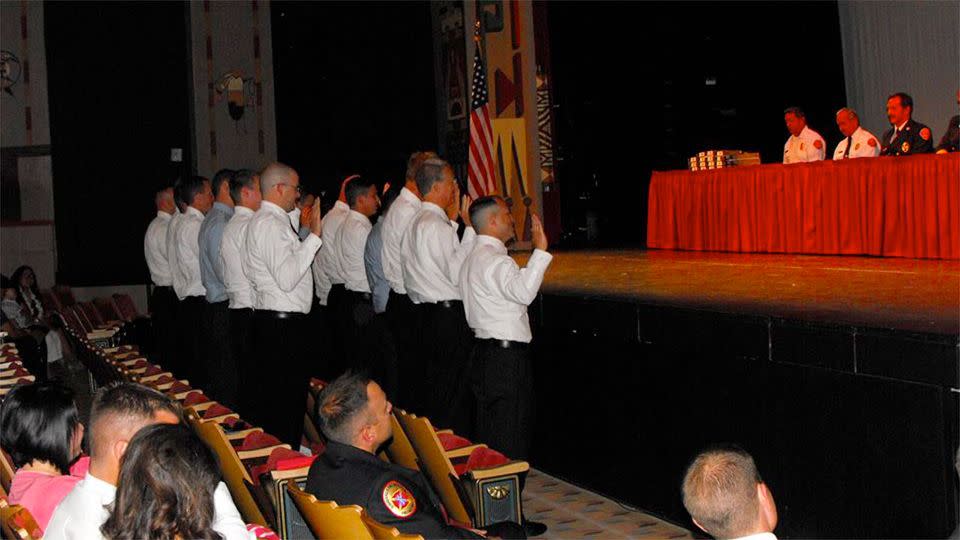 Albuquerque Fire Department taking an oath. Photo: Facebook