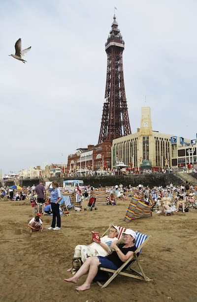 Blackpool beachgoers