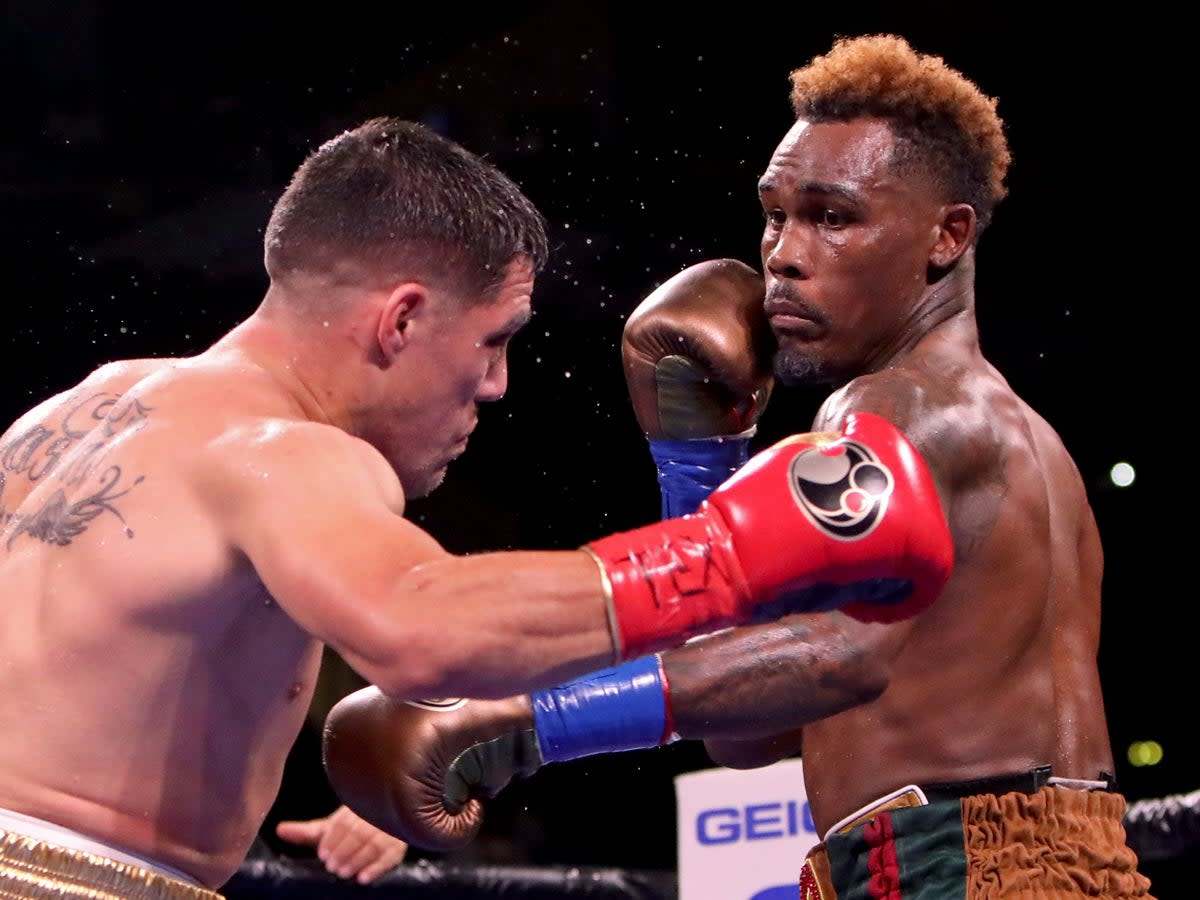 Jermell Charlo (right) during his first fight with Brian Castano (Getty Images)