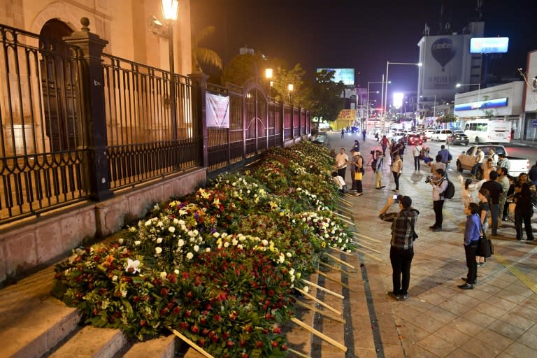 The funeral of Mexican journalist Javier Valdez -- more than 100 journalists have been murdered in the country since 2000