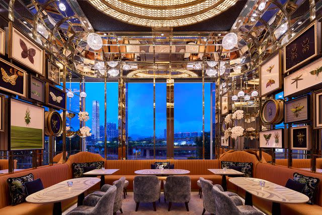 <p>Courtesy of Four Seasons Hotels and Resorts</p> The Glass Room at Argo, an ambitious Art Deco-style cocktail bar at the Four Seasons Hotel Hong Kong.