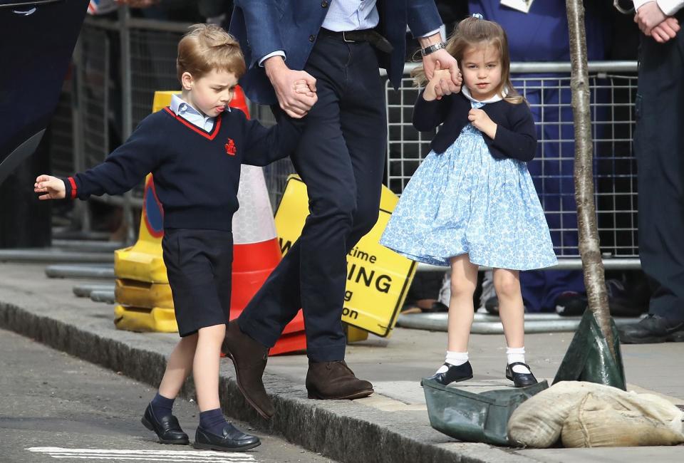 George and Charlotte are too cute on royal baby visit