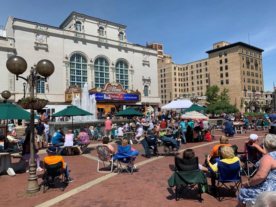 Fridays by the Fountain runs June 3 through Aug. 26 in the plaza outside the Morris Performing Arts Center.