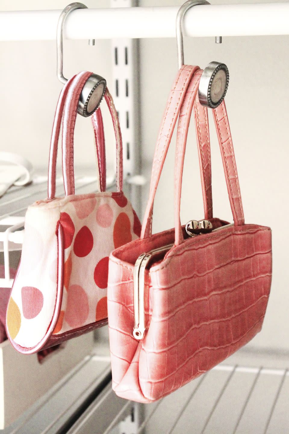 Wrange Purses on Shower Hooks