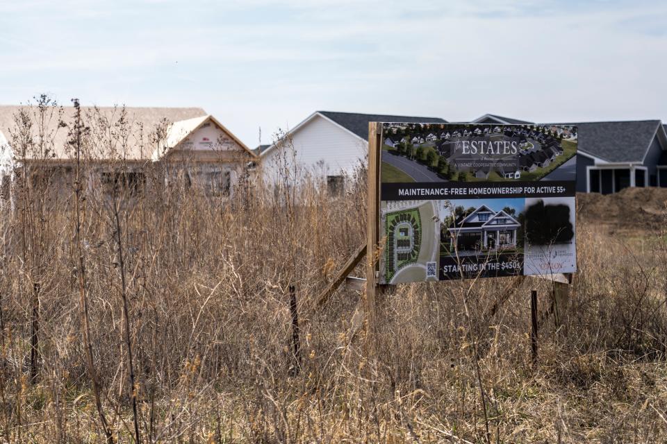 The Estates of Waukee housing development is seen on Wednesday, March 13, 2024, in Waukee.