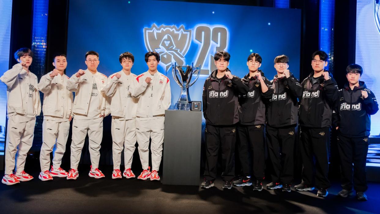  Weibo Gaming vs T1 at the Grand Finals of Worlds 2023: Which team are you rooting for? (Photo: Riot Games)