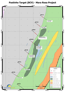 Location of Pastinho drill holes