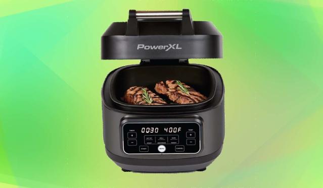 PowerXL Grill Air Fryer Combo 12 in 1 - Restaurant Quality Grilled Steak 