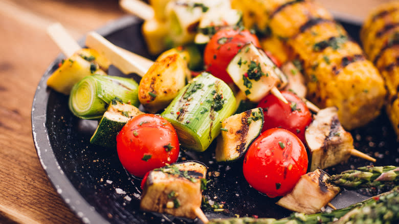 plate of grilled vegetables