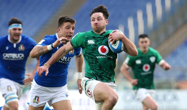 Hugo Keenan is part of Ireland's 37-strong squad for the summer Tests against Japan and the United States (Marco Iacobucci/PA)