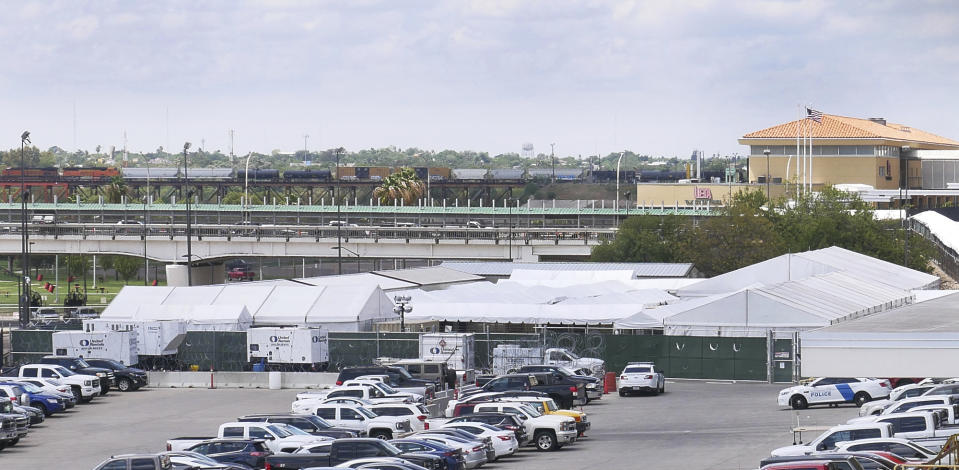 Located a short distance from the Rio Grande, the Migrant Protection Protocols Immigration Hearing Facilities in Laredo, Texas, are adjacent to the Gateway to the Americas International Bridge. Hearings for immigrants seeking asylum are set to begin Monday, September 16, 2019. (Ricardo Santos/The Laredo Morning Times via AP)