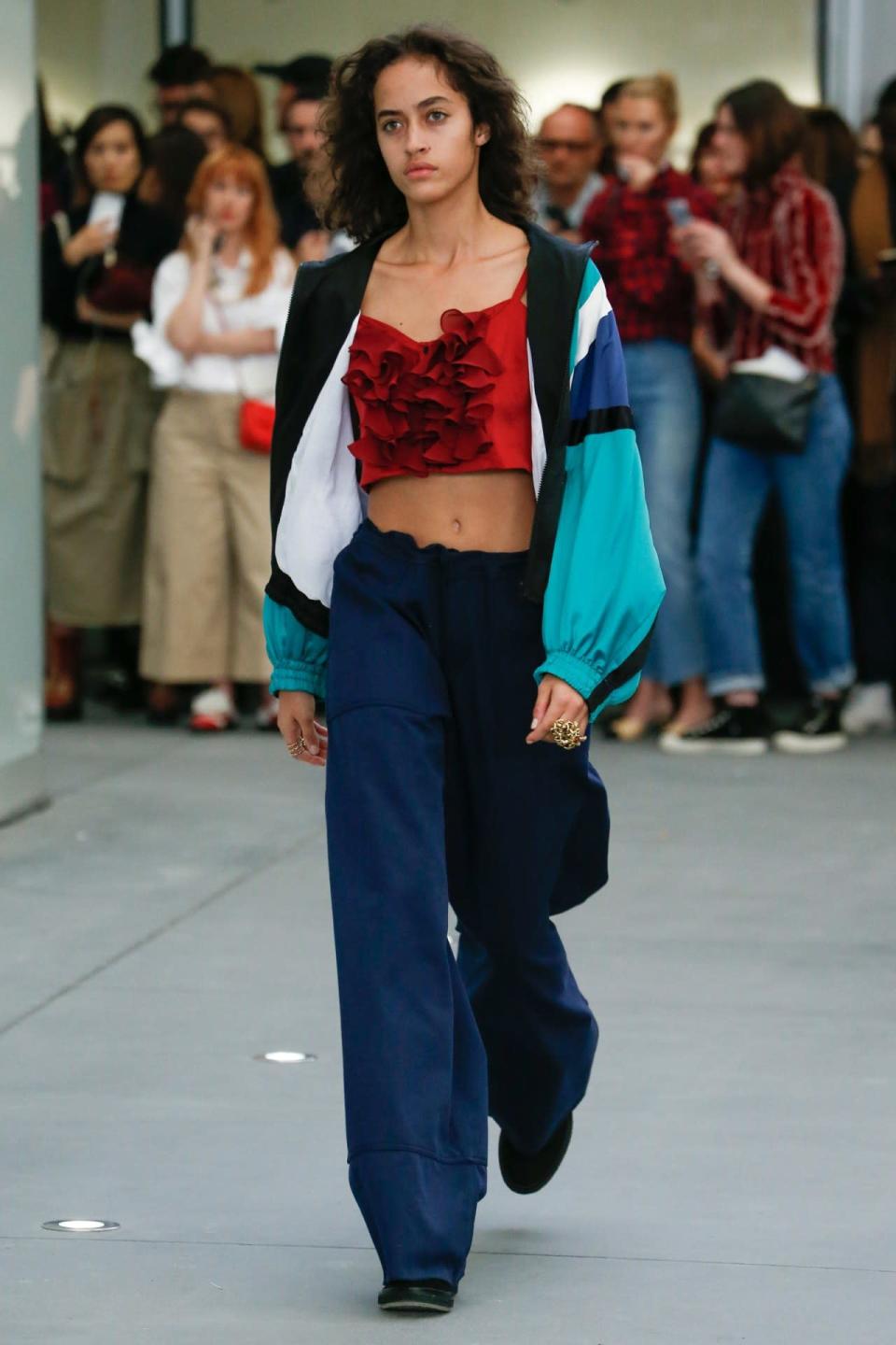 <p>First spotted during NYFW, the windbreaker (as Americans refer to them, or the shell track suits as we Brits would say!) is slouchy, streetwear-cool, and the new bomber jacket of 2017. </p><p>(Photo: Getty Images)</p>