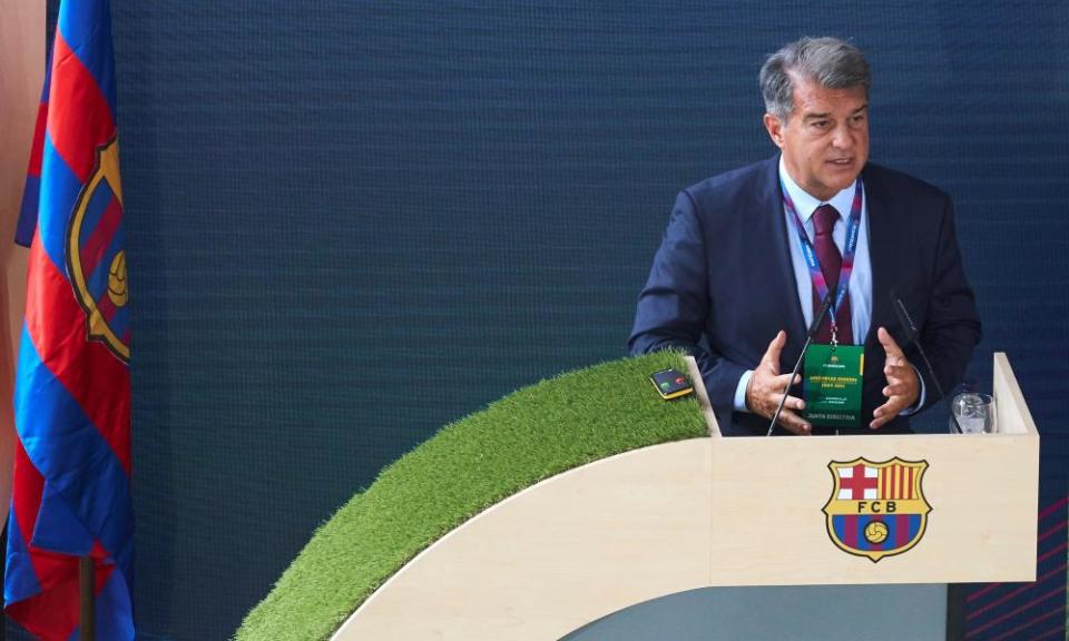 Barcelona’s president Joan Laporta