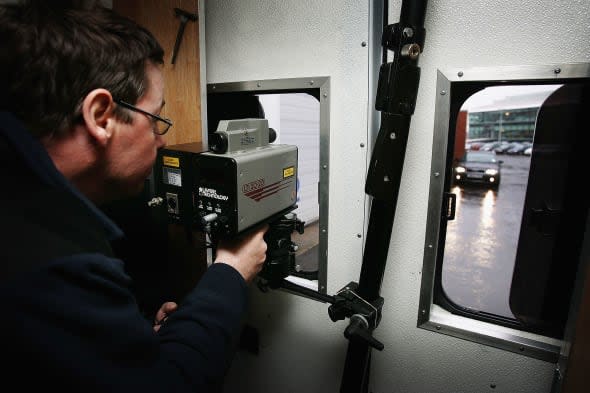 Laser Guided Police Speed Camera