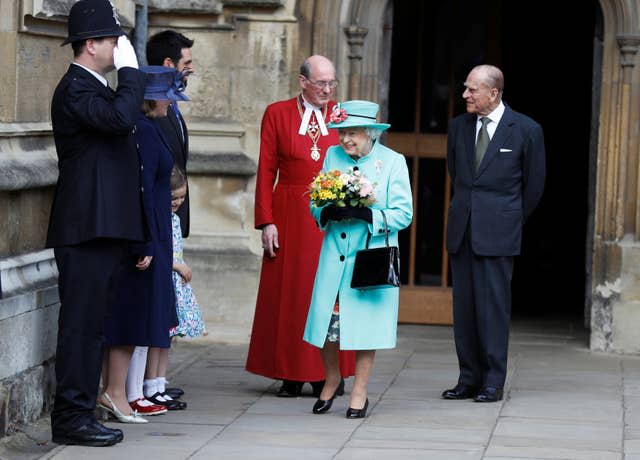 Royals at Easter Sunday church service