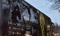 <p>The Borussia Dortmund team bus is seen after an explosion near their hotel before the game Reuters / Kai Pfaffenbach Livepic </p>