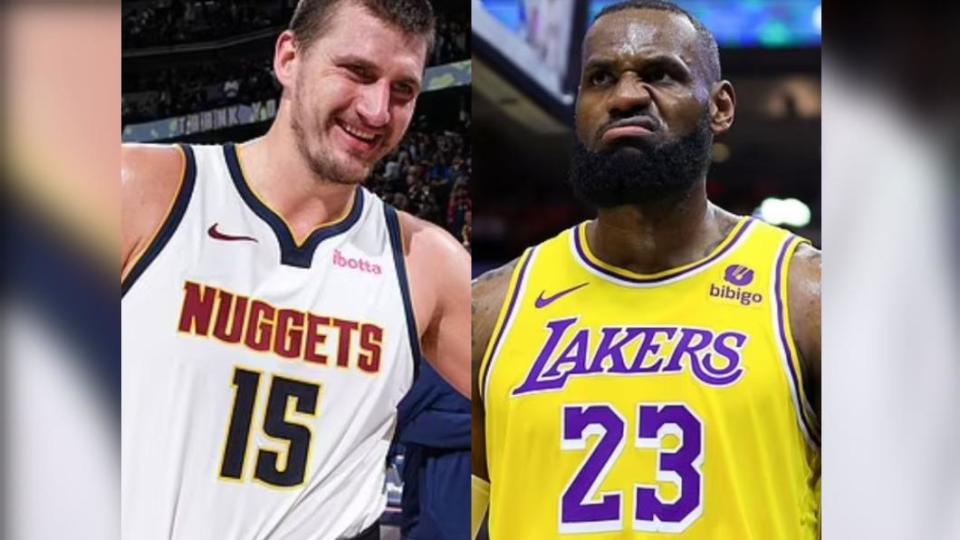 約基奇（Nikola Jokic）生涯大三元次數超車詹姆斯（LeBron James）。（圖／翻攝自《每日郵報》）