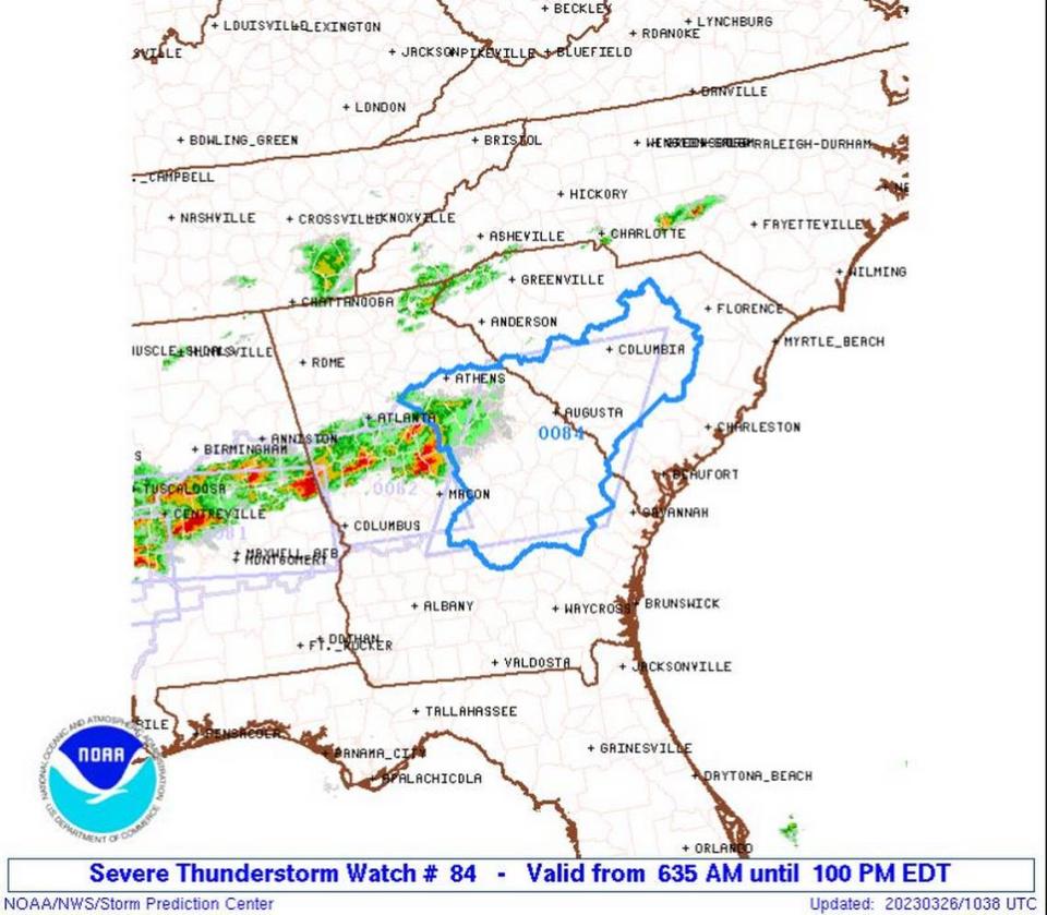 Severe weather is in the forecast for the Midlands of South Carolina.