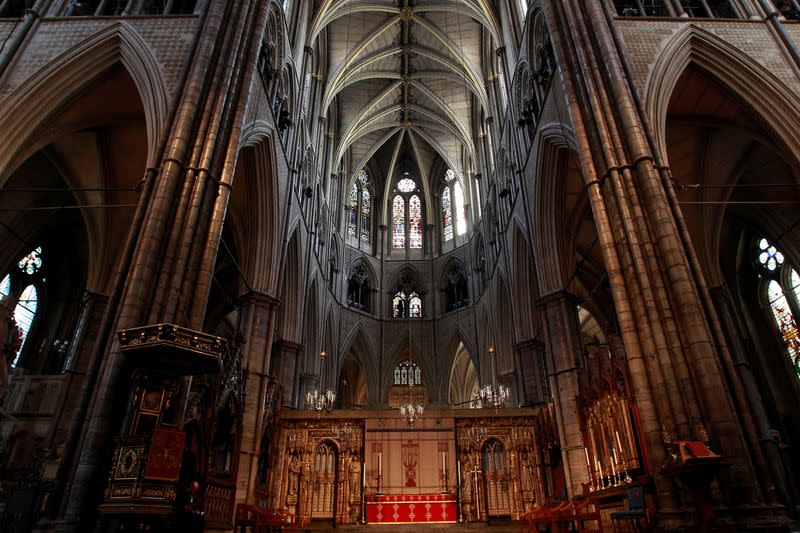 FILE PHOTO: General view shows the inside of Westminster Abbey in central London