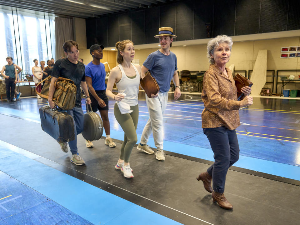 (L-R) Michael Lin, Tyrone Huntley, Emily Langham, Harry Hepple and Imelda Staunton