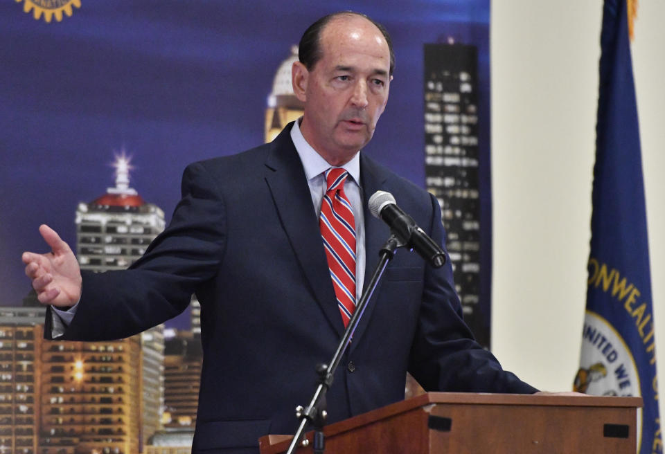 Kentucky state Rep. Rocky Adkins speaks at a forum in Louisville on April 18. (Photo: ASSOCIATED PRESS/Timothy D. Easley)