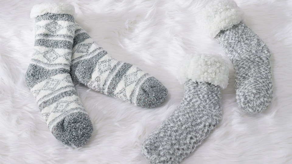 These fuzzy socks make the perfect stocking stuffer.