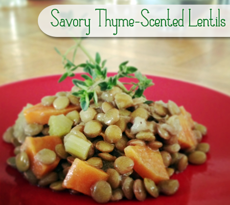 Savory Thyme Scented Lentils