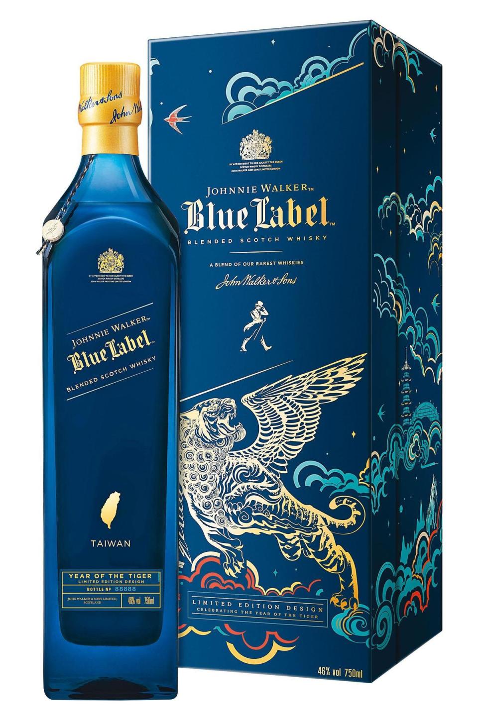 全球第一個調和威士忌品牌Johnnie Walker，走過2百年未曾懈怠停滯，今年藍牌推出售價5,800元的《如虎添翼》新年限定版。