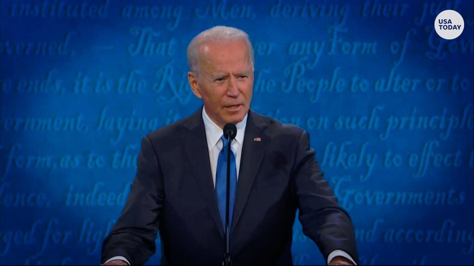 President Joe Biden, pictured here during the final debate of the 2020 campaign, bristled at questions about his mental fitness during the presidential campaign.