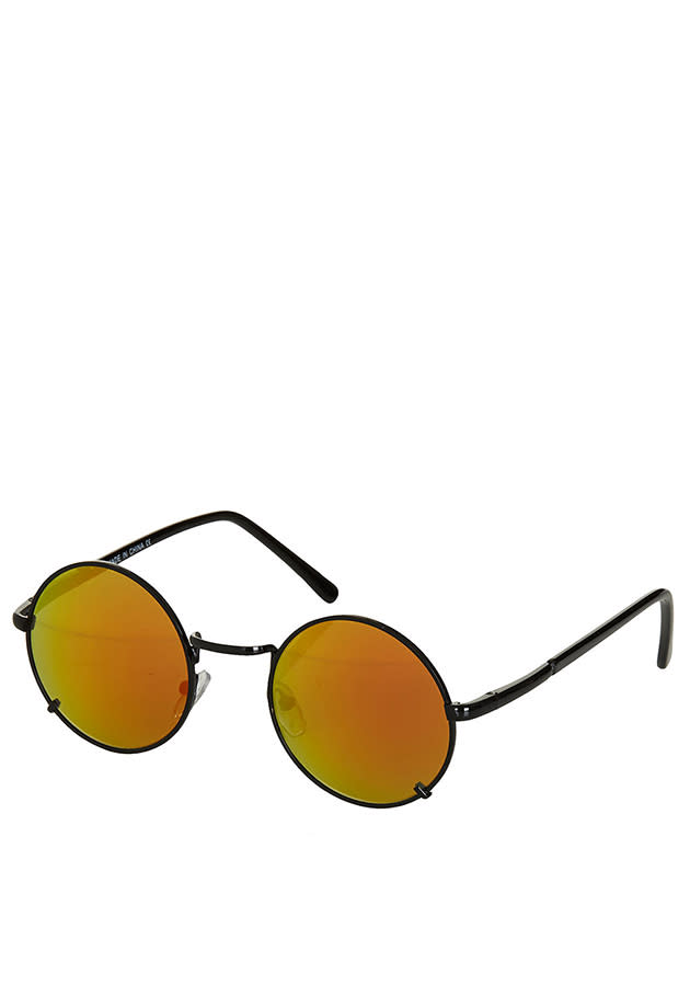 sunglasses round reflective lenses