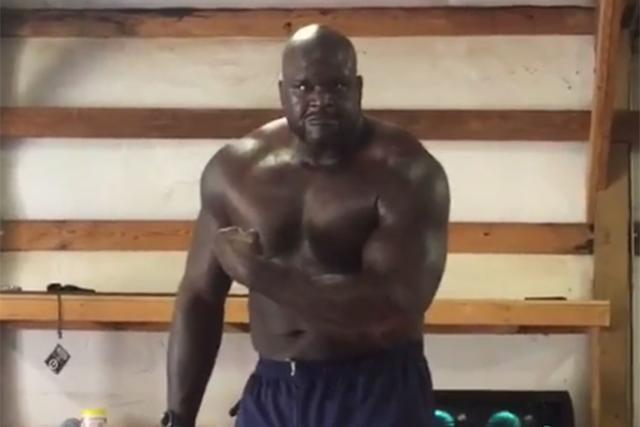 Shaquille O'Neal Rips Off His Shirt in Dramatic Video