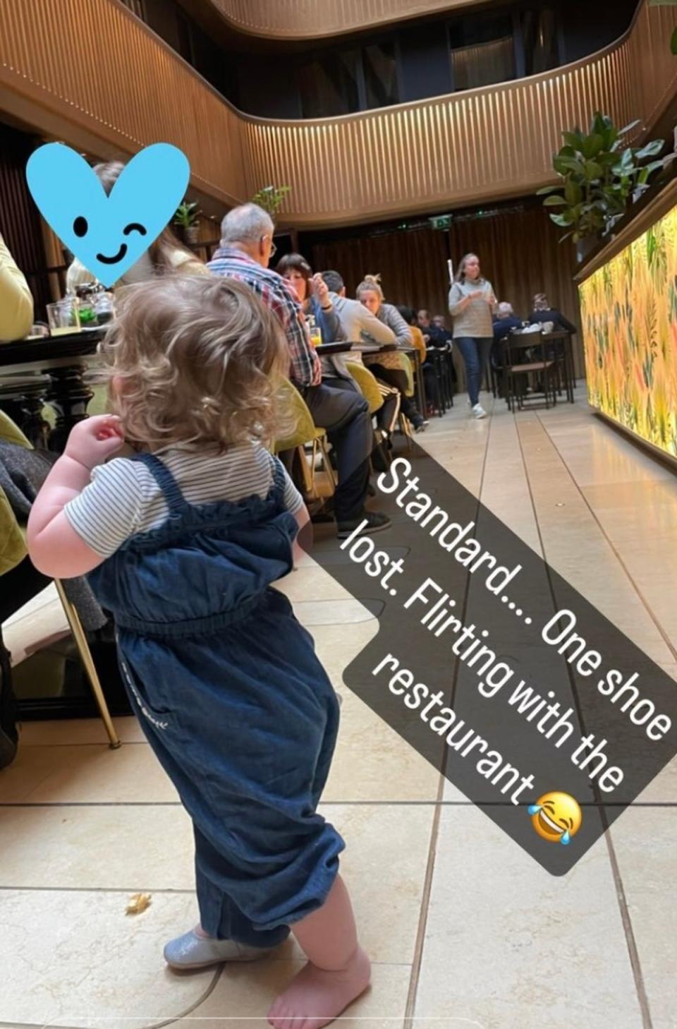 Skelton dined with daughter Eloise at Westfield mall on Sunday after hosting a KidZania event (instagram/Helen Skelton)