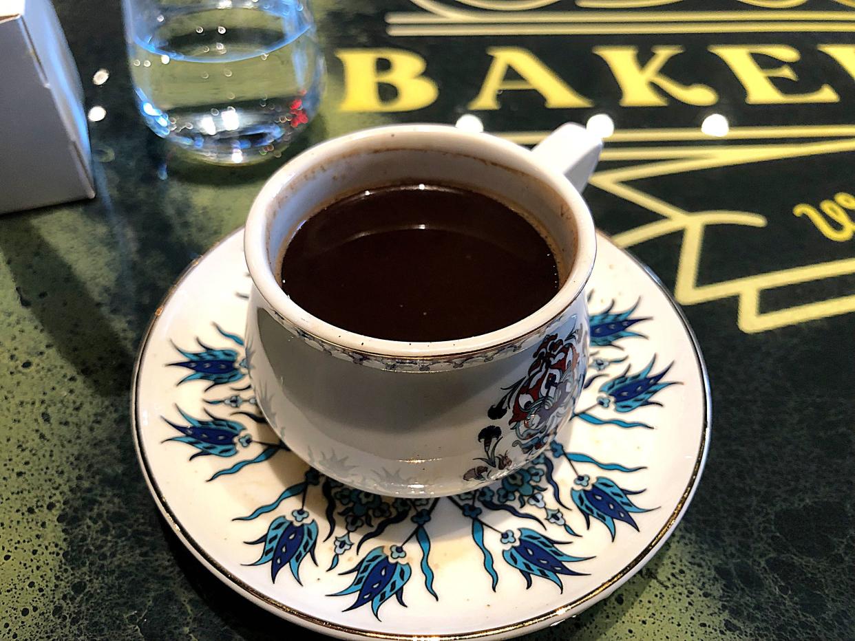 Turkish coffee is sold only in house at Bakery on Fifth, but there are plenty of grab and go options to choose from