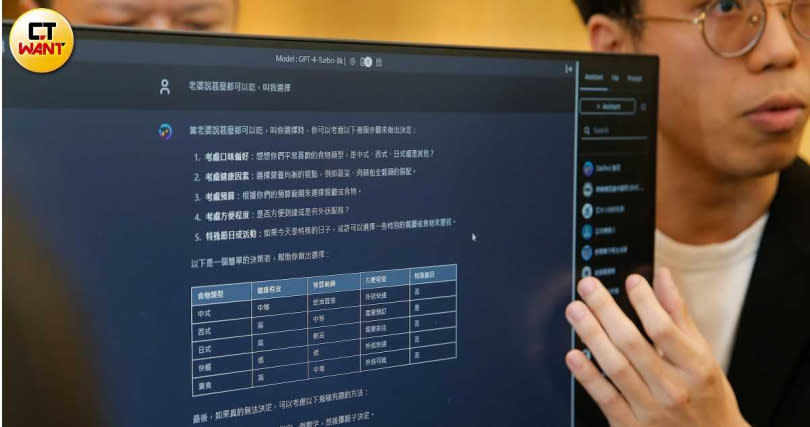 GPT-4在中文領域的回答仍有侷限性。（圖／記者黃耀徵攝）