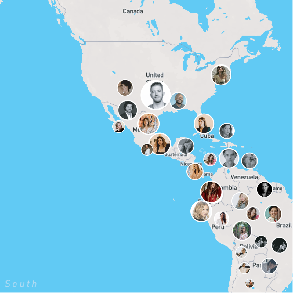 A search for Tribu members by location. - Credit: Tribu/Latin American Fashion Summit