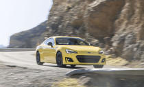 <p><strong>Subaru BRZ</strong><br><strong>Price as tested:</strong> $27,1117<br><strong>Highlights:</strong> Responsive handling, first rear-wheel drive sportscar from Subaru.<br><strong>Lowlights:</strong> Slightly jittery ride, relatively plain cabin, elevated noise level.<br>(Car and Driver) </p>