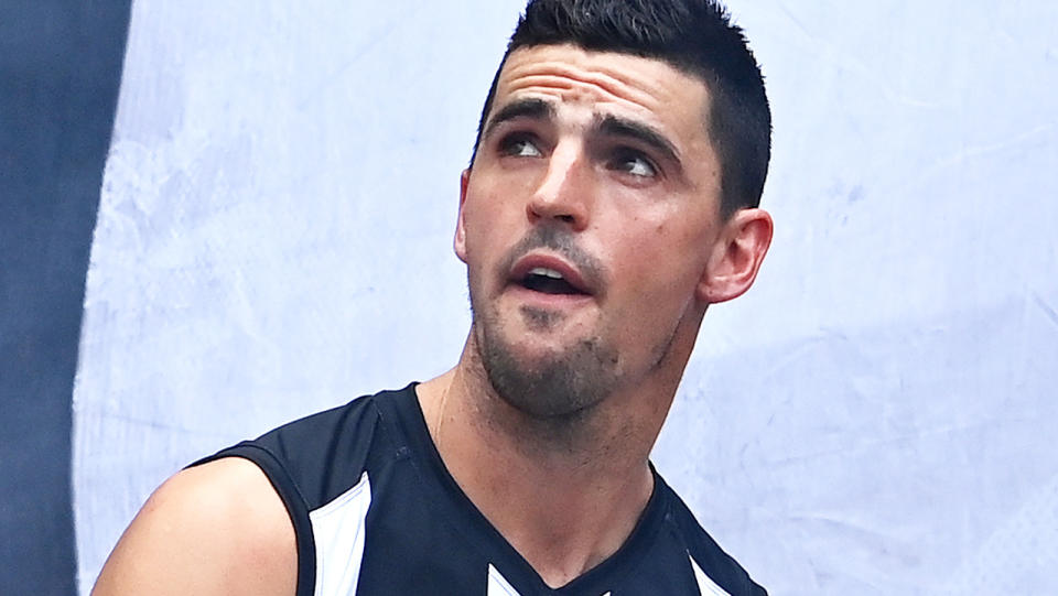 Collingwood veteran Scott Pendlebury has said he would be open to changing clubs this off-season if a coaching agreement was part of the deal. (Photo by Quinn Rooney/Getty Images)