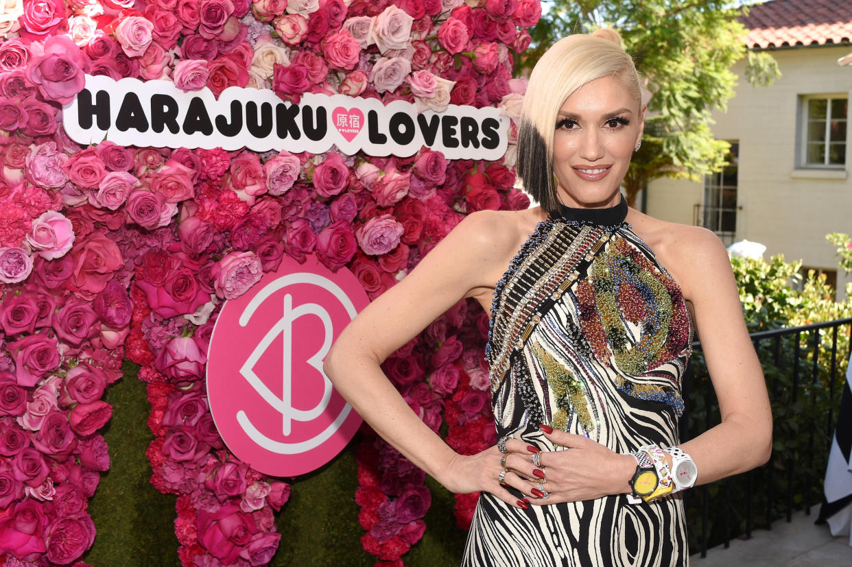 Singer Gwen Stefani attends Harajuku Lovers #PopElectric High Tea at The Ebell Club of Los Angeles on July 10, 2015 in Los Angeles, California. 