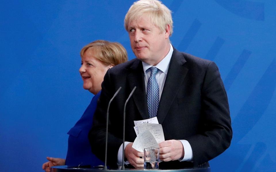 Boris Johnson (right) and Angela Merkel - REUTERS