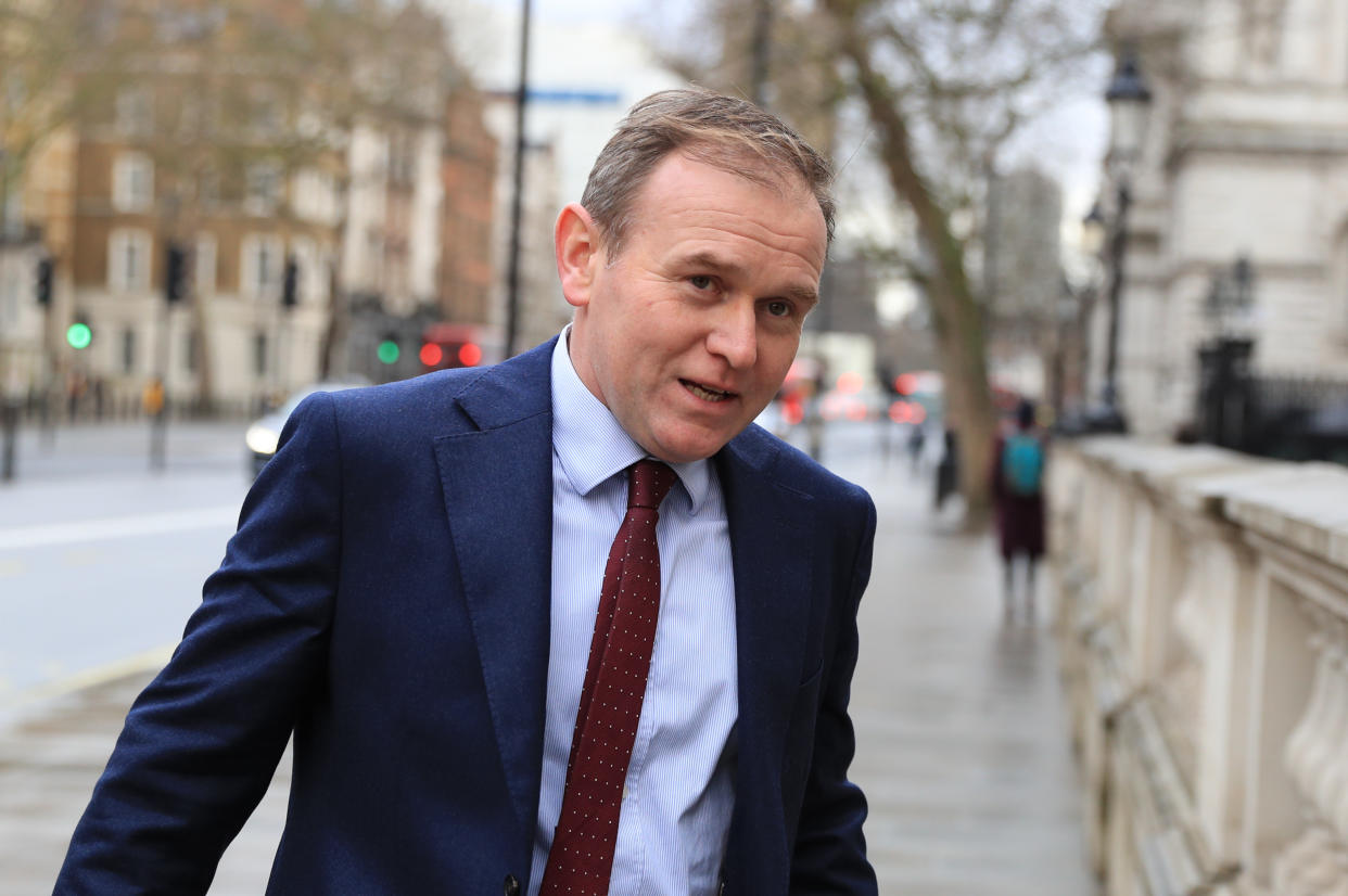 Minister of State at the Department for Environment, Food and Rural Affairs, George Eustice, arriving at the Cabinet Office, London, as Prime Minister Boris Johnson reshuffles his Cabinet.