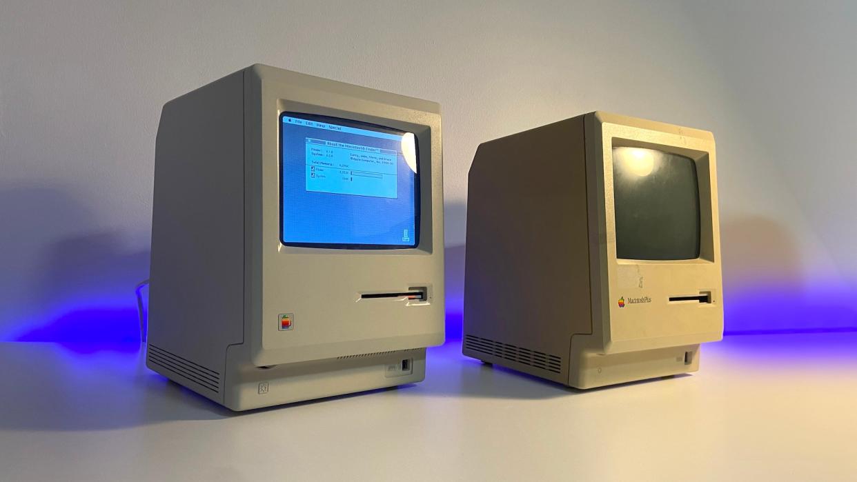 Brewintosh Plus next to original Mac Plus