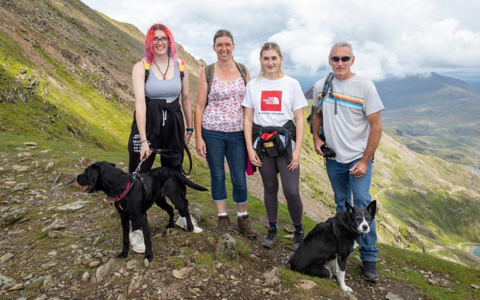 The Baker family, daughters Alicia and Tash and parents Dawn and Darren, from near Suffolk, found the climb the highlight of their holiday in North Wales