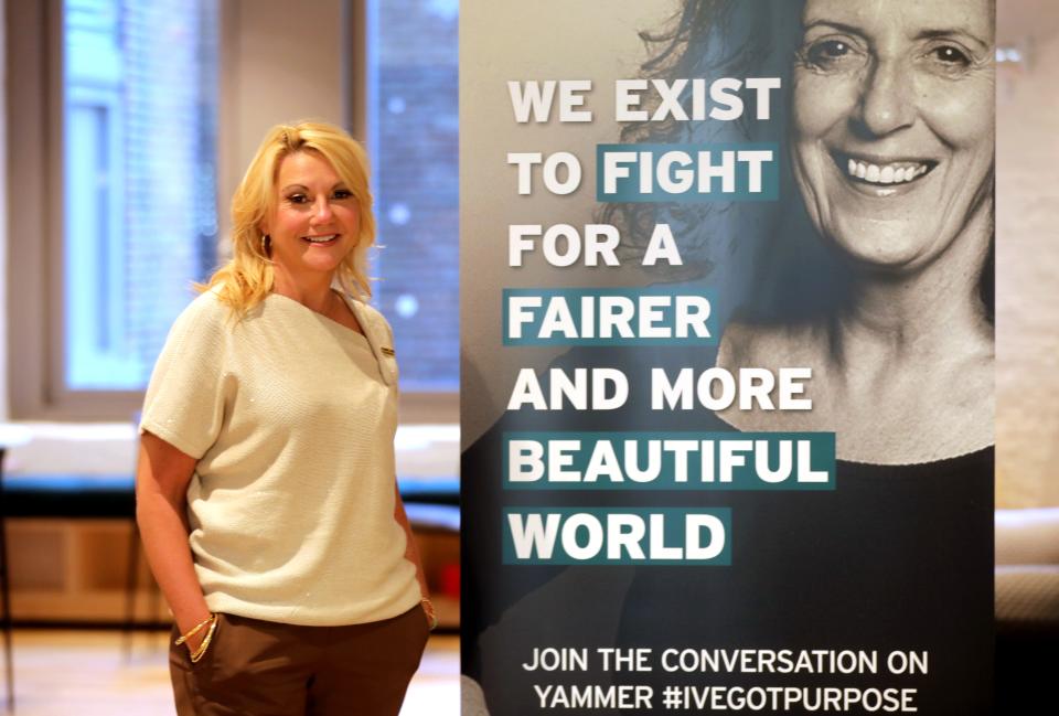Trish Patton, Head of Human Resources for The Body Shop North America, photographed Sept. 23, 2020 at the company's Manhattan office. The Body Shop uses open hiring practices, limiting the amount of questions it asks about prospective employee's background. 