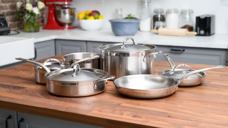 Hestan ProBond looks more like traditional stainless steel cookware.