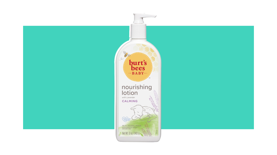 I love the lavender scent of the Burt's Bees Baby Nourishing Lotion.