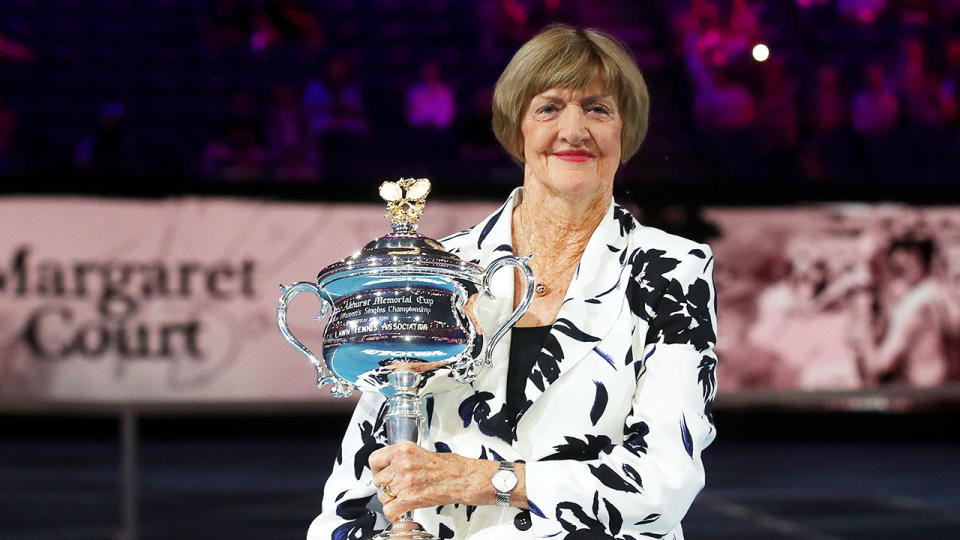 Seen here, Margaret Court was honoured for her 1970 Grand Slam feat.